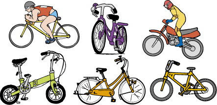 ステッカー作成 自転車イラスト駐輪画像